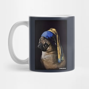 Pug with a Pearl Earring Mug